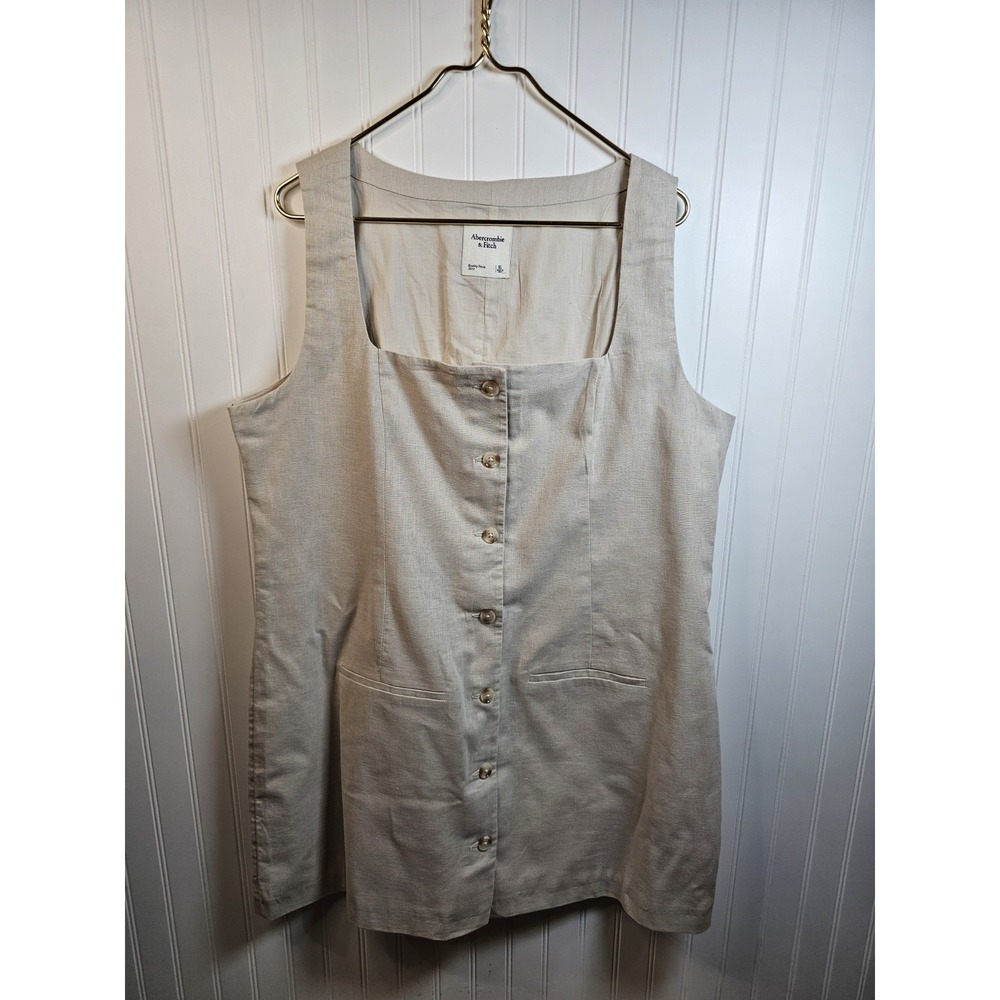 Abercrombie & Fitch Mara Square Neck Line Blend Vest Mini Dress Women's XL